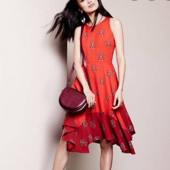 A.L.C. Dresses & Skirts - A.L.C. Elisa Silk Red Midi Dress Size 4